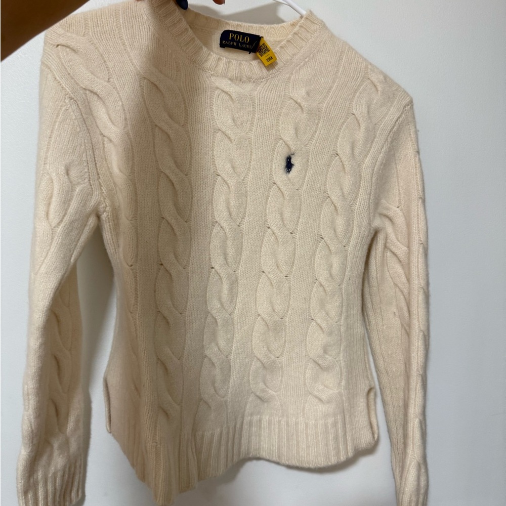 Polo by Ralph Lauren Women's Ivory Cable Knit Sweater
